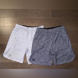 Umbro Men's Gray and Charcoal Grey Shorts sz M